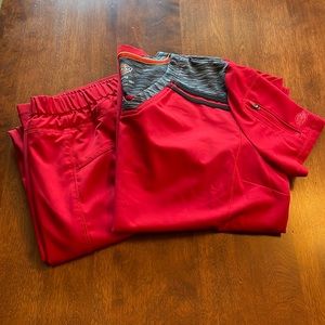 Dickies scrub set - red